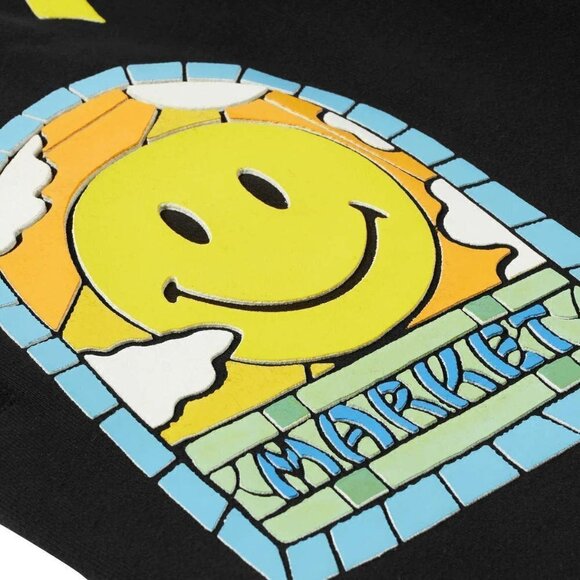Market Smiley Cathedral Glass Sweatpants in Black Medium New mens Church Joggers - Picture 14 of 16